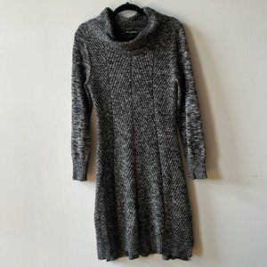 Karl Lagerfeld Paris Women's Grey Knit Cowl Neck Sweater Dress
